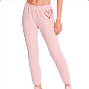 NWT Wildfox sketchy heart joggers size small